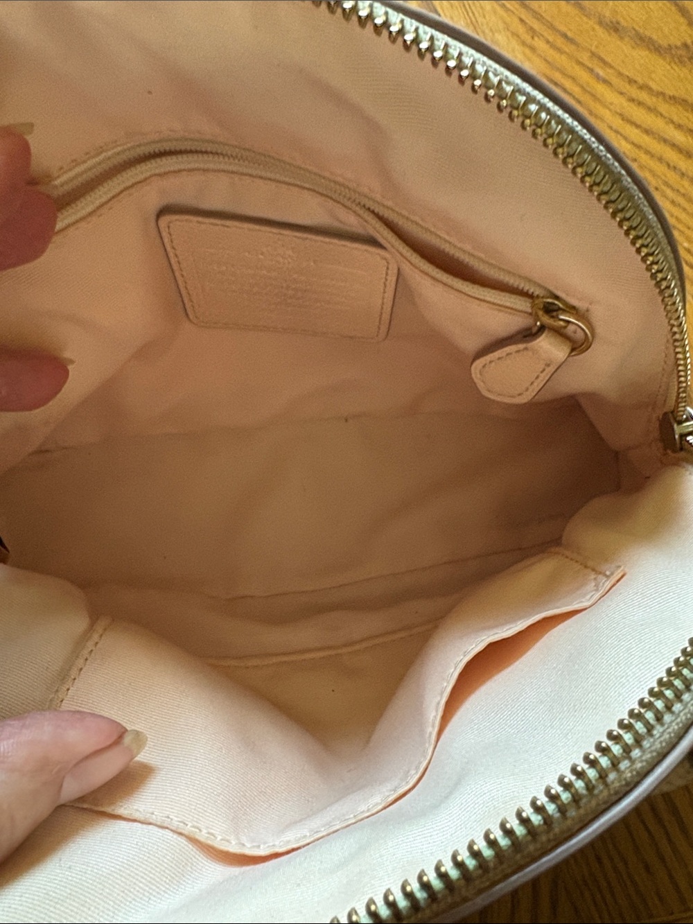 Back to school sale- Coach Two-Tone Dome Satchel in Blush and Cream - Picture 8 of 8